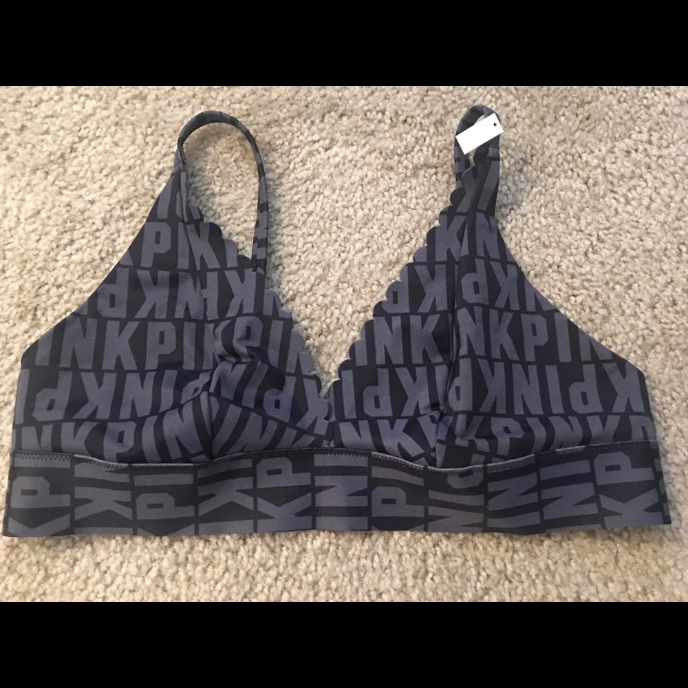 Victoria’s Secret Pink (Black and Gray) Bralette